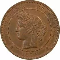 France Cérès - 10 Centimes 1870 A Paris - A Moyen