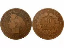 France Cérès - 10 Centimes 1877 A Paris