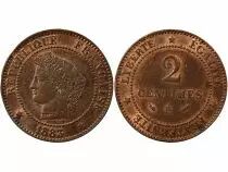 France CERES - 2 CENTIMES 1883 A PARIS