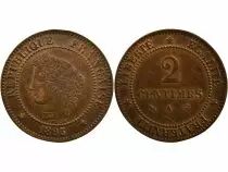France Cérès - 2 Centimes 1895 A Paris