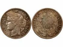 France Cérès - 2 Francs 1887 A Paris - Avec Légende