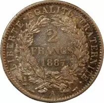 France Cérès - 2 Francs 1887 A Paris - Avec Légende