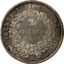 France Cérès - 2 Francs Argent 1881 A Paris