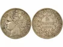France Ceres - 2 Silver Franc, IIIrd Republic - 1887 A Paris