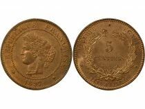 France C&eacute;r&egrave;s - 5 Centimes - 1897 A Paris