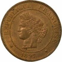 France C&eacute;r&egrave;s - 5 Centimes - 1897 A Paris