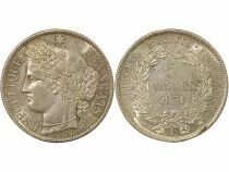 France C&eacute;r&egrave;s - 5 Francs Argent, IIe R&eacute;publique - 1851 A Paris