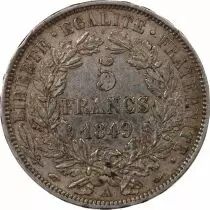 France C&eacute;r&egrave;s - 5 Francs Argent 1849 A Paris
