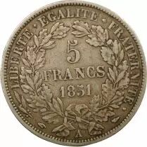 France C&eacute;r&egrave;s - 5 Francs Argent 1851 A Paris - Argent