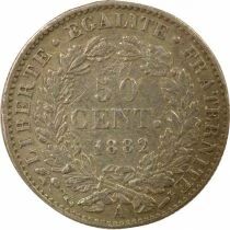 France C&eacute;r&egrave;s - 50 Centimes Argent, IIIe R&eacute;publique - 1882 A Paris
