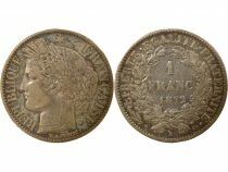 France C&eacute;r&egrave;s - Franc Argent, IIIe R&eacute;publique - 1872 K Bordeaux