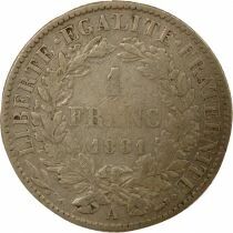 France C&eacute;r&egrave;s - Franc Argent, IIIe R&eacute;publique - 1881 A Paris