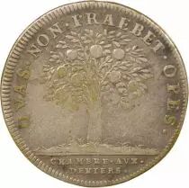 France Chambre aux Deniers - Silvered Brass Token - XVIIth Century