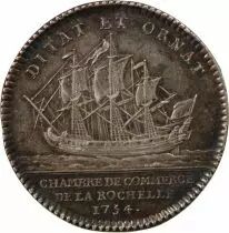France Chambre de Commerce de La Rochelle  Jeton Argent 1754