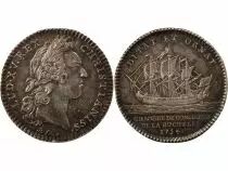 France Chambre de Commerce de La Rochelle  Jeton Argent 1754