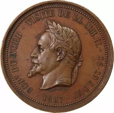 France Chambre de Commerce de Lille, Napoleon III - M�daille Cuivre 1867