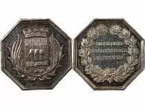 France Chambre de Commerce de Nantes - Jeton Argent, Barre, Poincon Main (1845-1855)