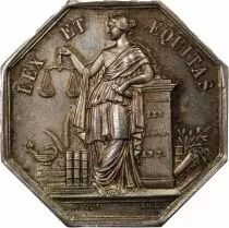 France Chambre des Notaires de Douai  Jeton Argent Poinçon Corne (Après 1879)