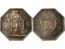 France Chambre des Notaires de Douai  Jeton Argent Poinçon Corne (Après 1879)