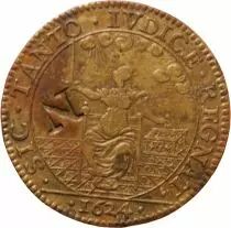France Chancellerie - Jeton Laiton 1624 Contremarqué