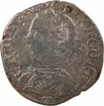 France CHARLES IX - 1/2 TESTON 2nd TYPE 1565 H LA ROCHELLE