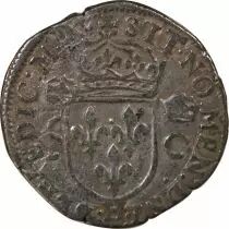 France CHARLES IX - 1/2 TESTON 2nd TYPE 1565 H LA ROCHELLE