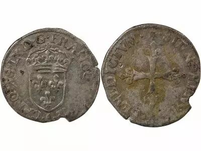 France CHARLES IX - DOUZAIN A LA CROIX FLEURDELISEE - 1572 A PARIS