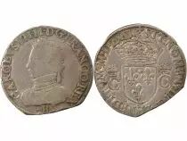France Charles IX - Teston Argent, 2e Type - 1563 B Rouen