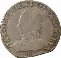 France Charles IX - Teston Argent, 2e Type - 1563 B Rouen