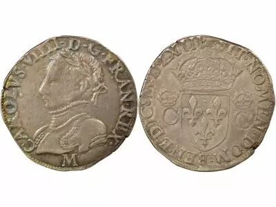 France Charles IX - Teston Argent, 2e Type - 1564 M Toulouse