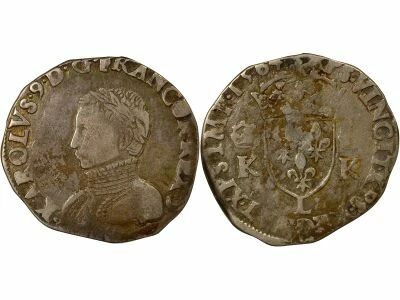 France Charles IX - Teston Argent, 4e Type - 1564 L Bayonne