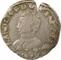 France Charles IX - Teston Argent, 4e Type - 1565 L Bayonne