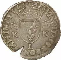 France Charles IX - Teston Argent, 4e Type - 1565 L Bayonne