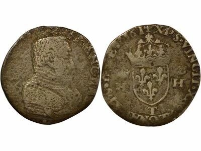 France Charles IX - Teston Argent, au nom de Henri II - 1561 T Nantes