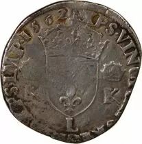 France Charles IX - Teston Argent 1562 L Bayonne