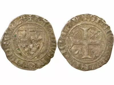 France Charles VI - Blanc, Gu�nar, 4th Issue - 1411 / 1417 Tournai