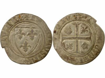 France Charles VI - Blanc Gu�nar, 2e Emission - 1389 / 1411 Villeneuve-Saint-Andr�-l�s-Avignon