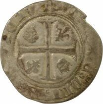 France Charles VI - Blanc Guenar, 2nd Issue - 1389 / 1411 Villeneuve-Saint-Andr&eacute;-l&egrave;s-Avignon