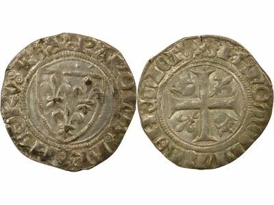 France Charles VI - Blanc Gu�nar, 4e Emission - 1411 / 1417 Paris