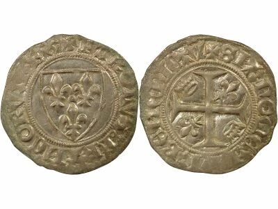 France Charles VI - Blanc Guenar, 4th Issue - 1411 / 1417 Ch�lons-sur-Marne