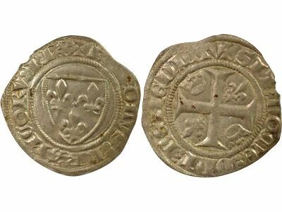 France Charles VI - Blanc Guenar, 4th Issue - 1411 / 1417 Tournai