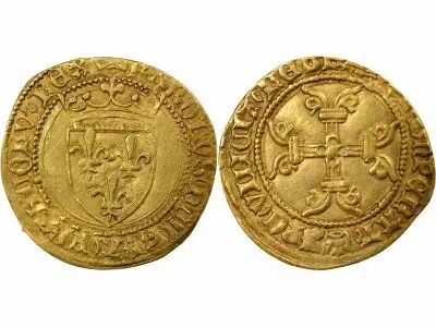 France Charles VII - 1/2 Gold Ecu, 6th Issue - 1450 / 1455 Paris