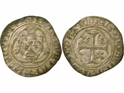 France Charles VII - Blanc � la Couronne - 1456 / 1461 Rouen
