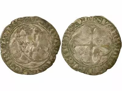 France Charles VII - Blanc � la Couronne, 4e Emission - 1456 / 1461 Tournai
