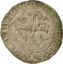 France Charles VII - Blanc à la Couronne, Fautée - 1456 / 1461 Angers