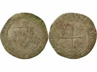 France Charles VII - Blanc with Crown - 1436 / 1447 C Chinon