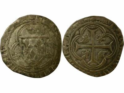 France Charles VII - Blanc with Crown, Ist Issue - 1436 / 1447 Mont�limar