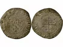 France Charles VIII - Blanc &agrave; la Couronne - 1488 / 1498 Rouen