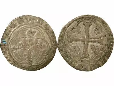 France Charles VIII - Blanc with Crown - 1488 / 1498 Angers