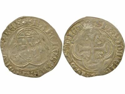 France Charles VIII - Blanc with Crown - 1488 / 1498 Tournai